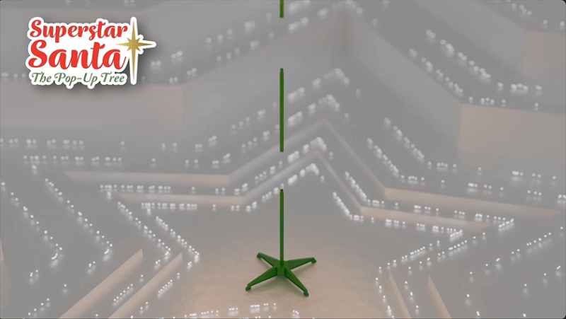 SuperStar Santa Pop-Up Tree